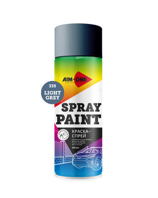  Краска-спрей SP-LG335, светло-серый, AIM-ONE 450 мл. (аэрозоль) Spray paint LIGHT GREY