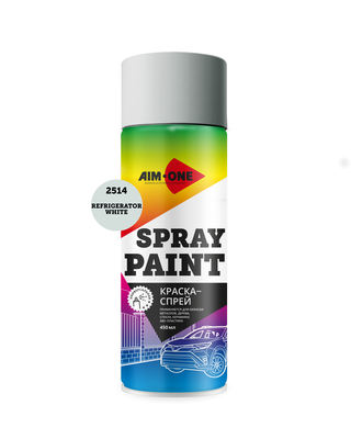  Краска-спрей SP-RRW2514, холодный белый, AIM-ONE 450 мл. (аэрозоль) Spray paint REFRIGERATO R WHITE