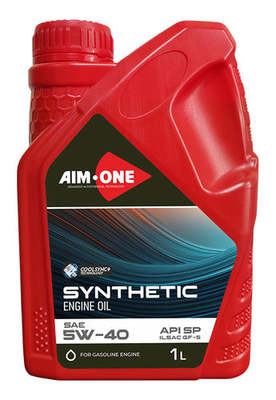 Синтетическое моторное масло AIM-ONE Fully Synthetic Engine Oil SAE 5W-40, ILSAC GF-5, API SP, 1L