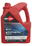 Синтетическое моторное масло AIM-ONE Fully Synthetic Engine Oil SAE 5W-40, ILSAC GF-5, API SP, 4L